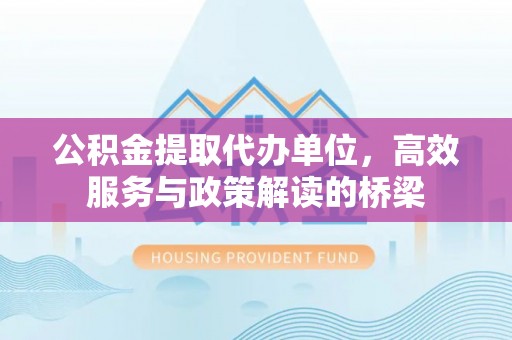 鄯善公积金提取代办单位，高效服务与政策解读的桥梁